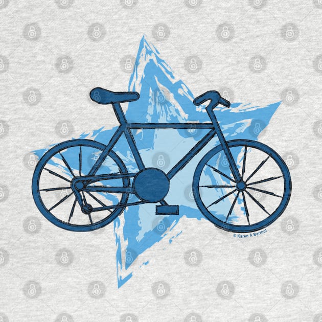 Blue Bike Star by Barthol Graphics